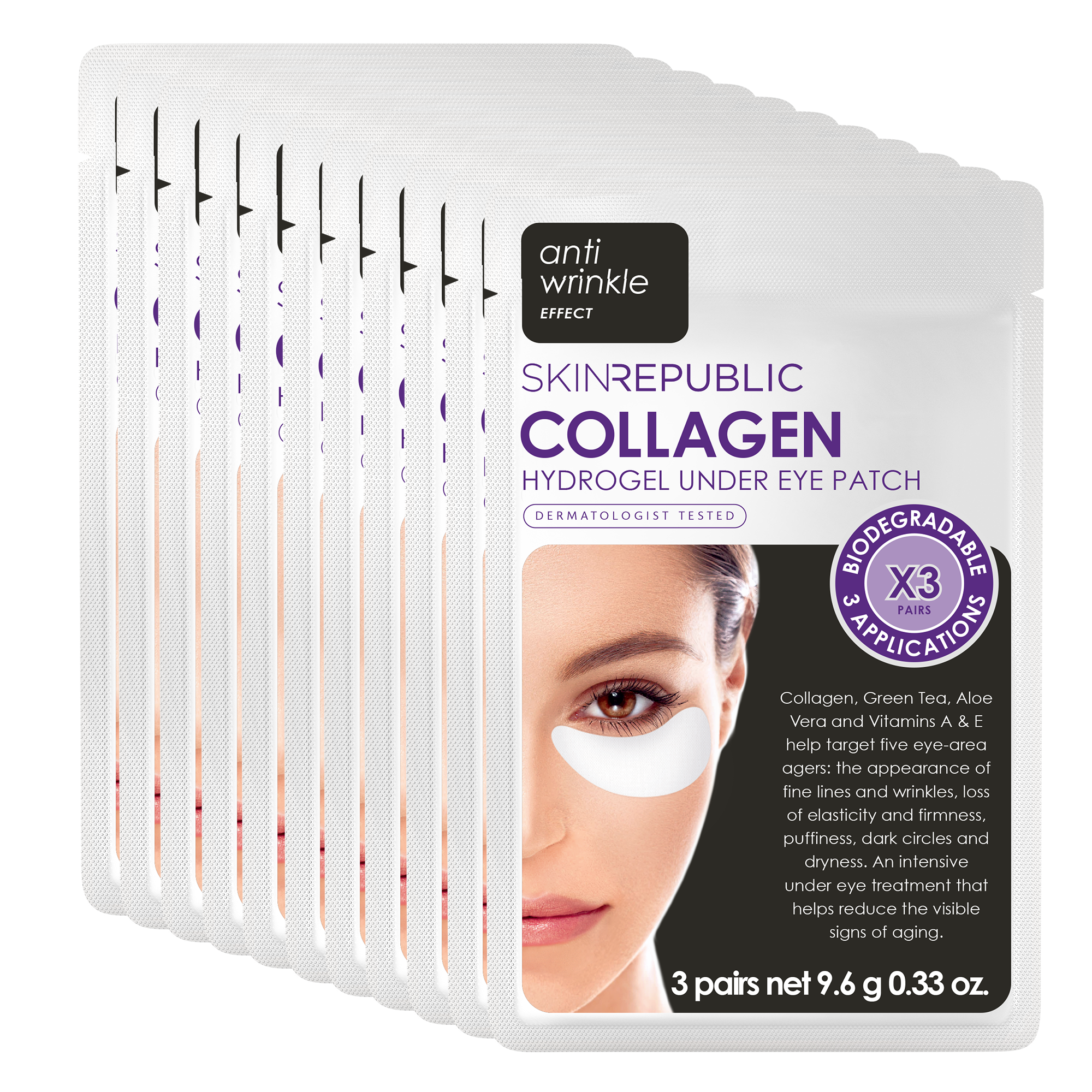 Collagen Hydrogel Under Eye Patches (Pack Of 10)