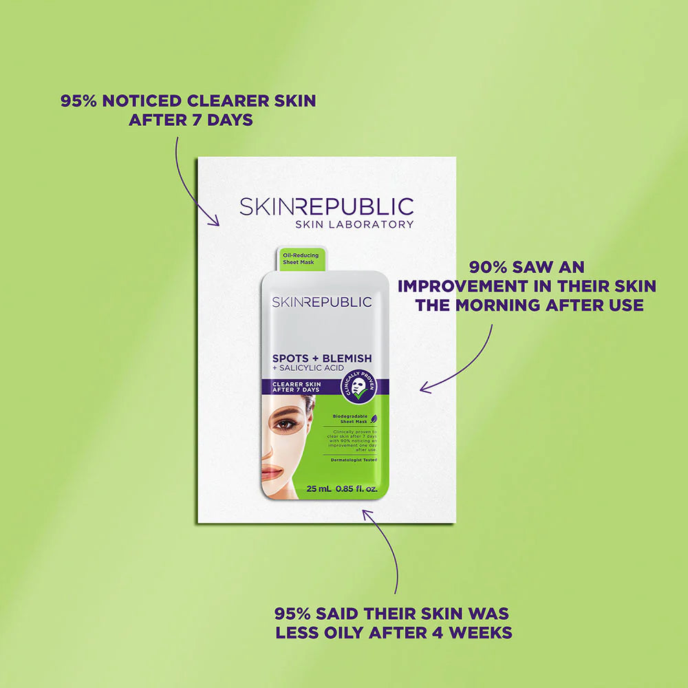 Spots + Blemish + Salicylic Acid Face Sheet Mask