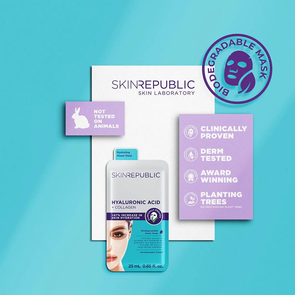 Hyaluronic Acid + Collagen Face Sheet Mask