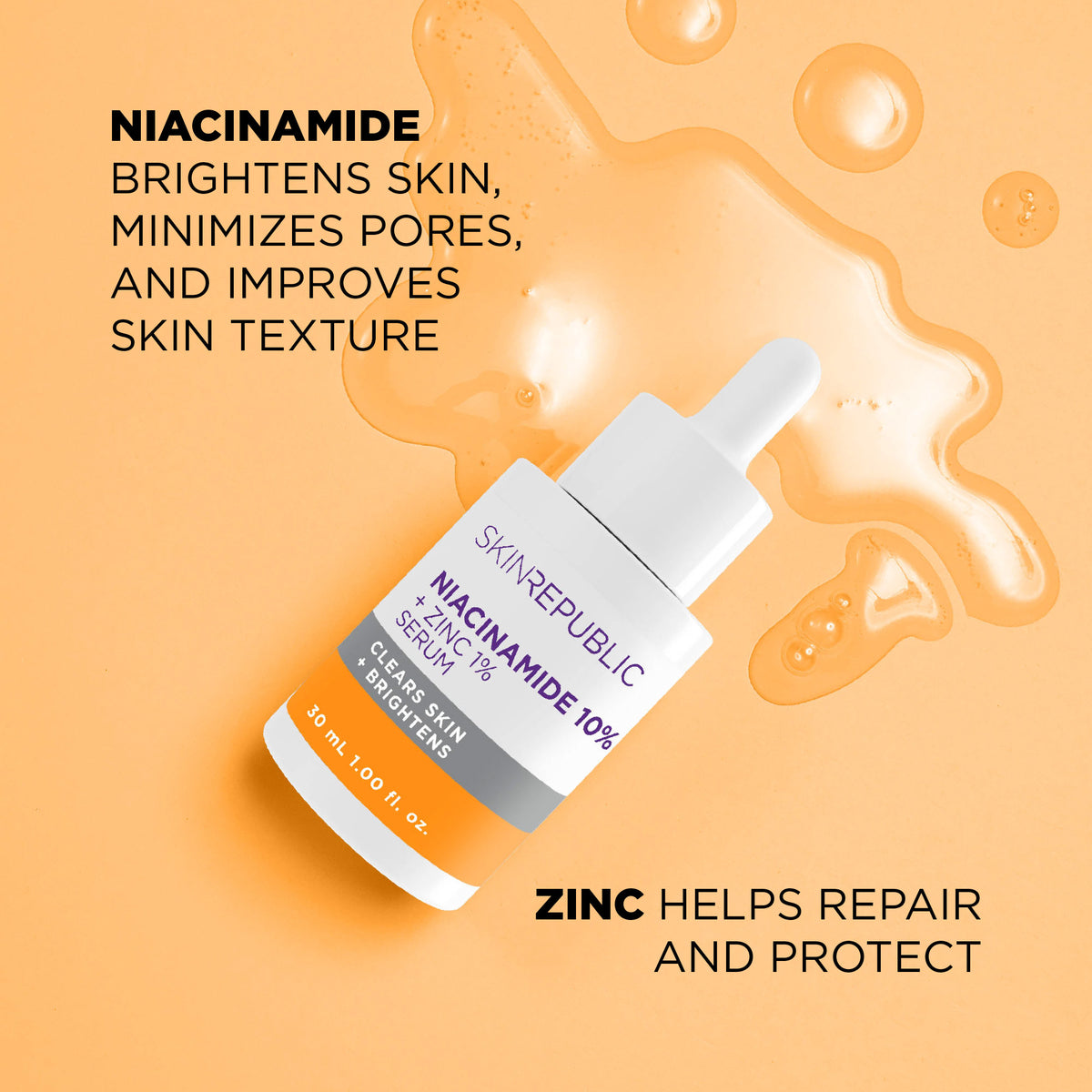 Niacinamide 10% + Zinc 1% Serum 30ml