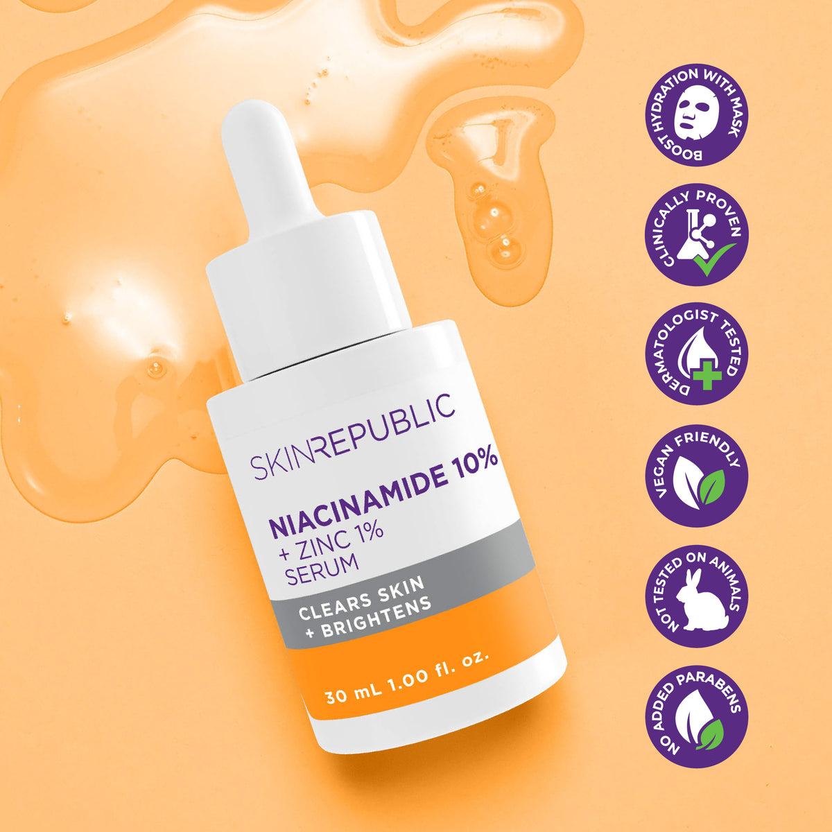 Niacinamide 10% + Zinc 1% Serum 30ml