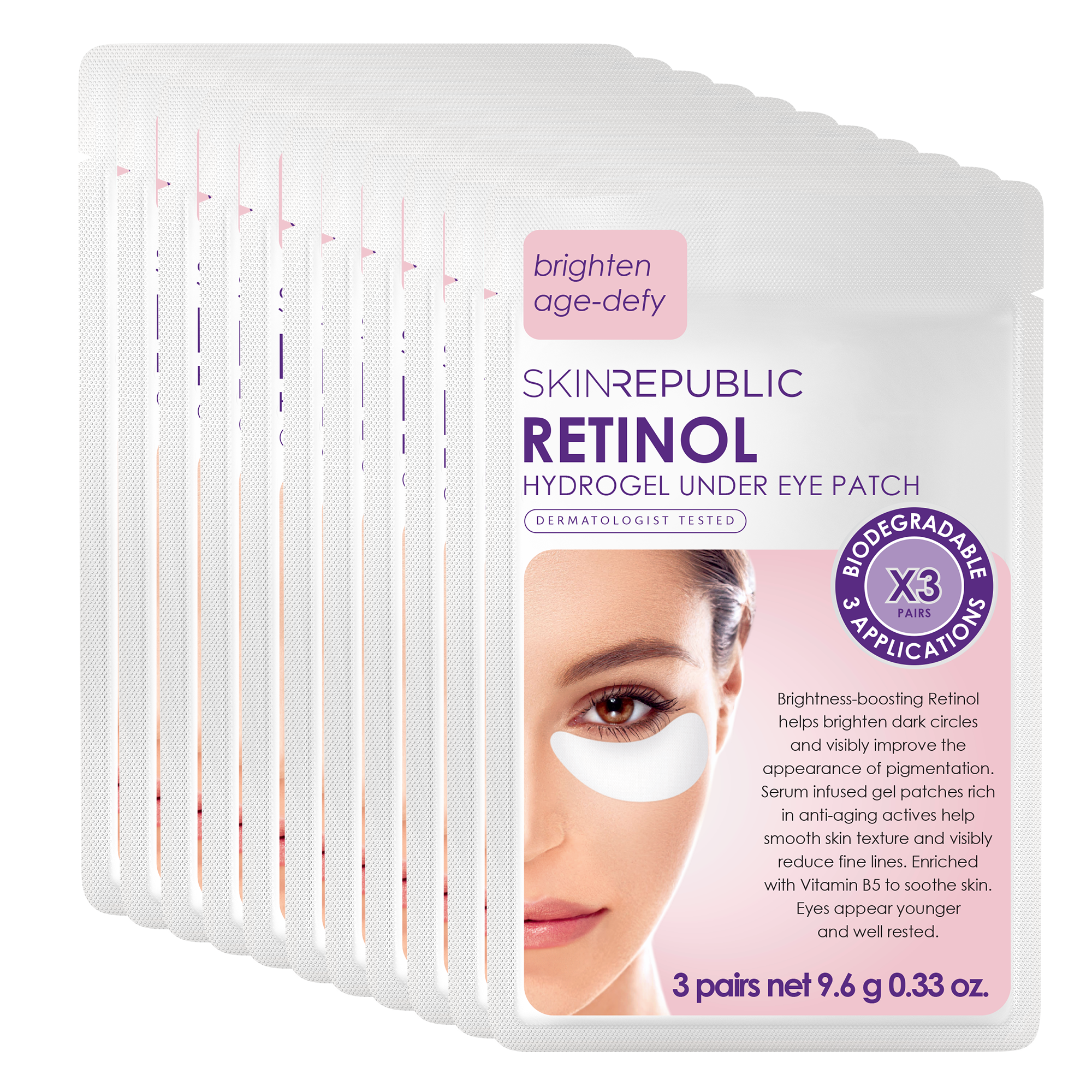 Retinol Hydrogel Under Eye Patches (Pack Of 10)